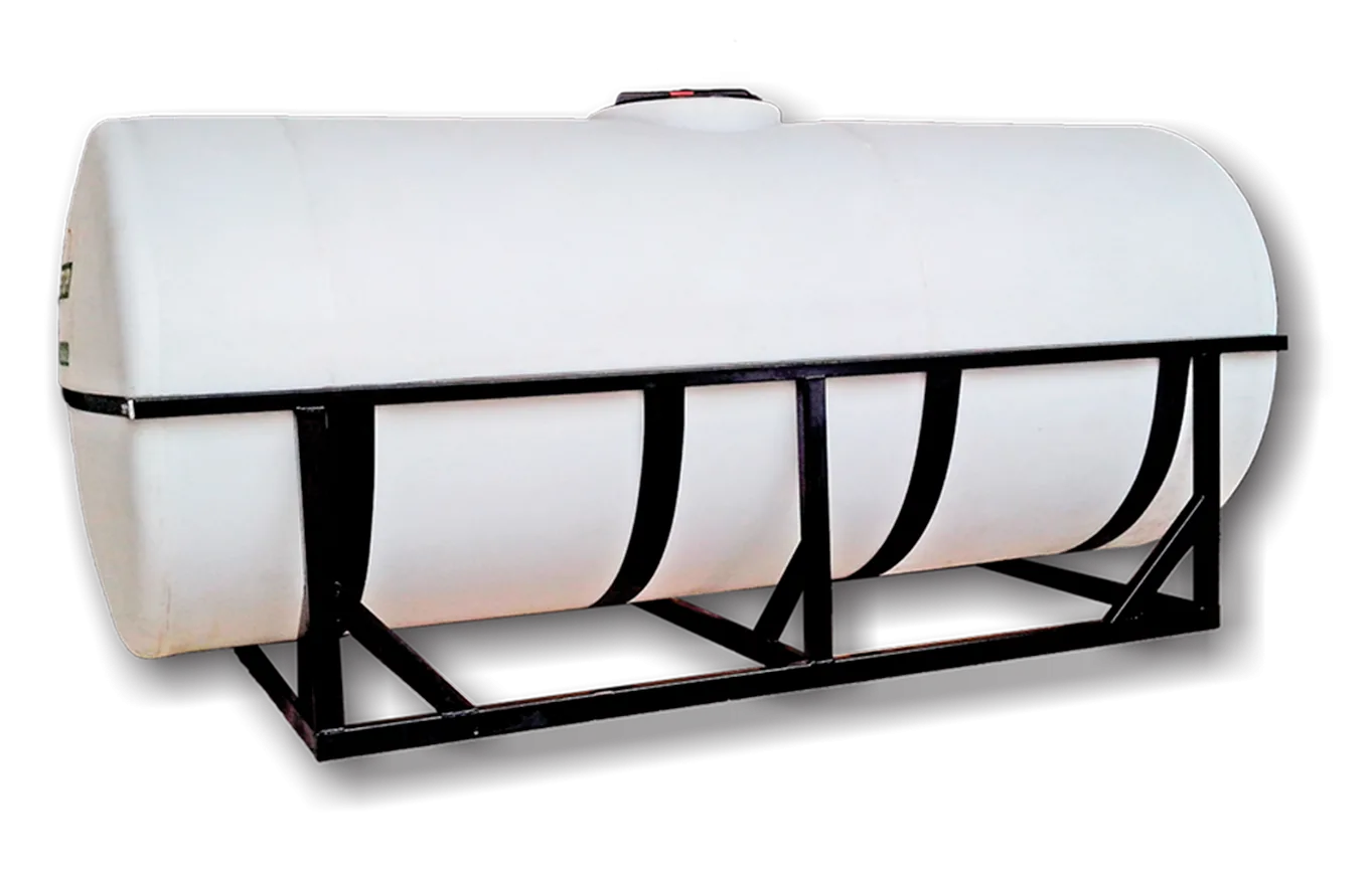 Tanque plástico Horizontal 3.800 litros con cuna metálica - Rotor