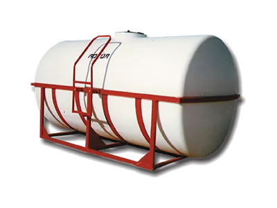 Tanque plástico Horizontal 6.700 litros con cuna metálica - Rotor