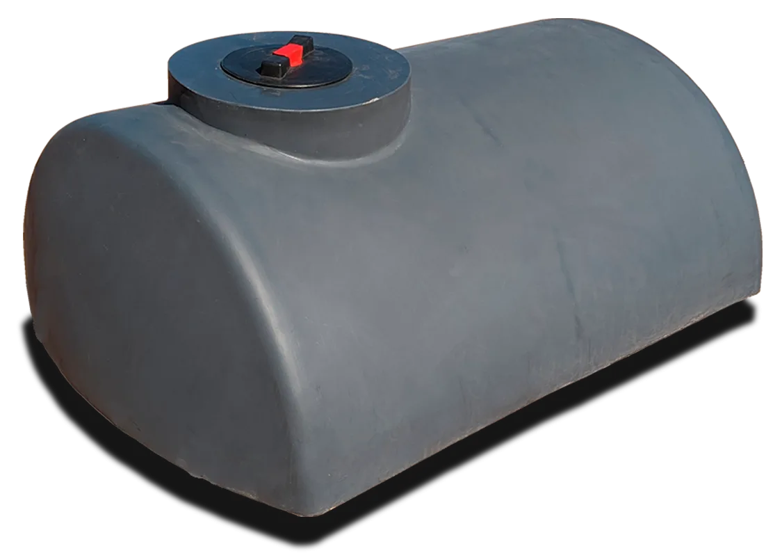 Tanque plastico horizontal media caña 700 litros.