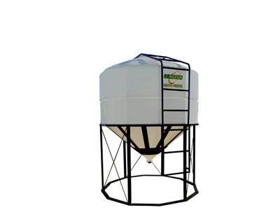 Silo de plástico fondo cónico 6400 lts. - Rotor Tanques