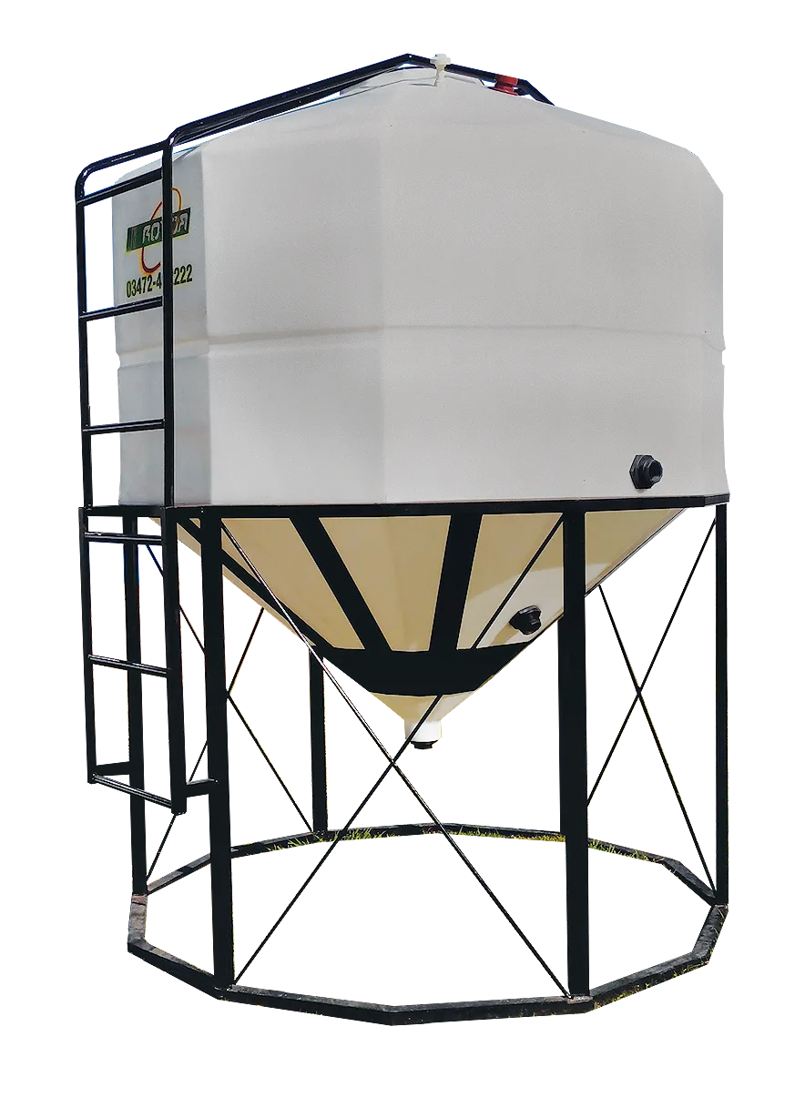 Silo de plástico fondo cónico 7200 lts. - Rotor Tanques
