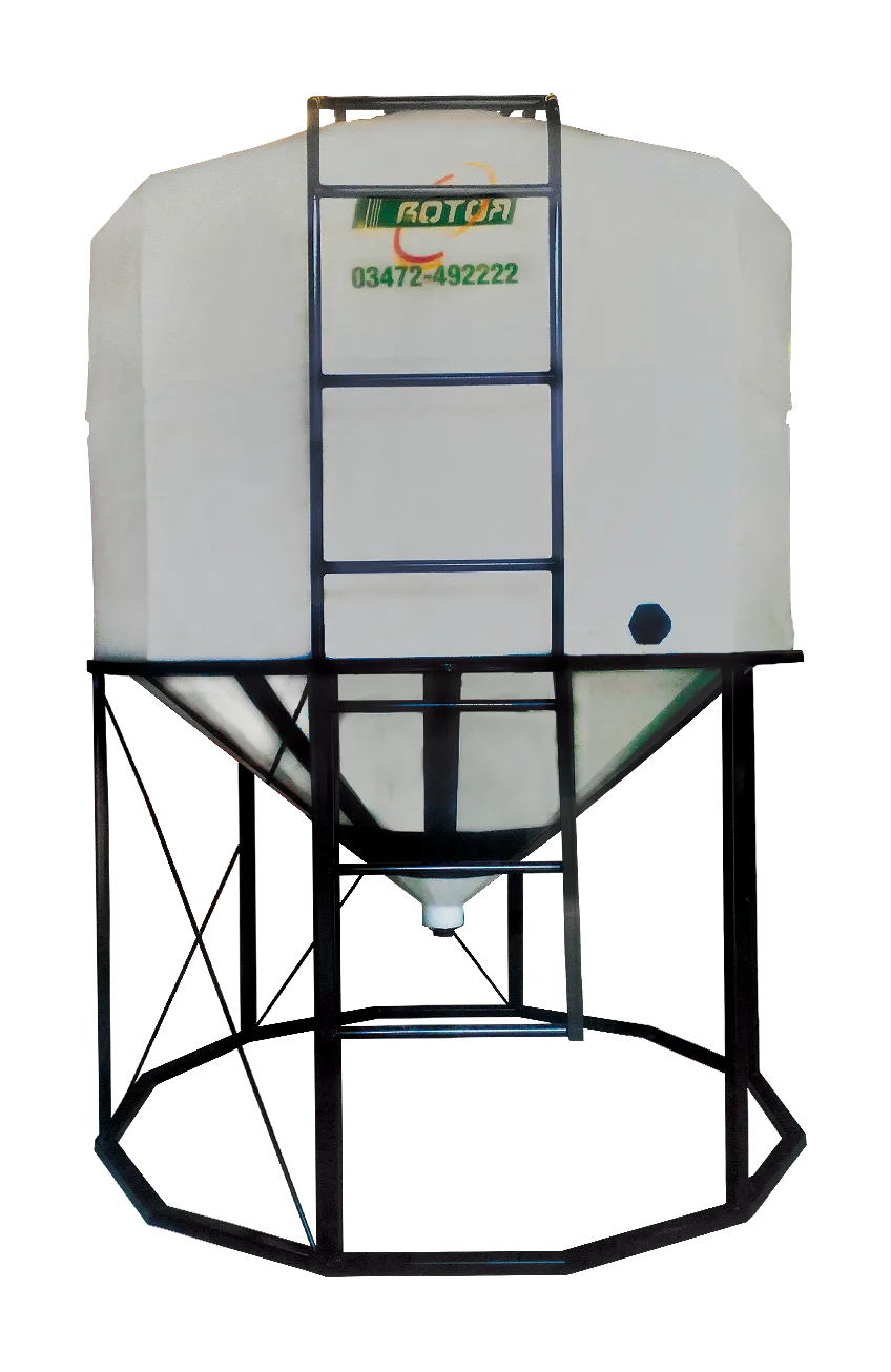 Silo de plástico fondo cónico 7800 lts. - Rotor Tanques