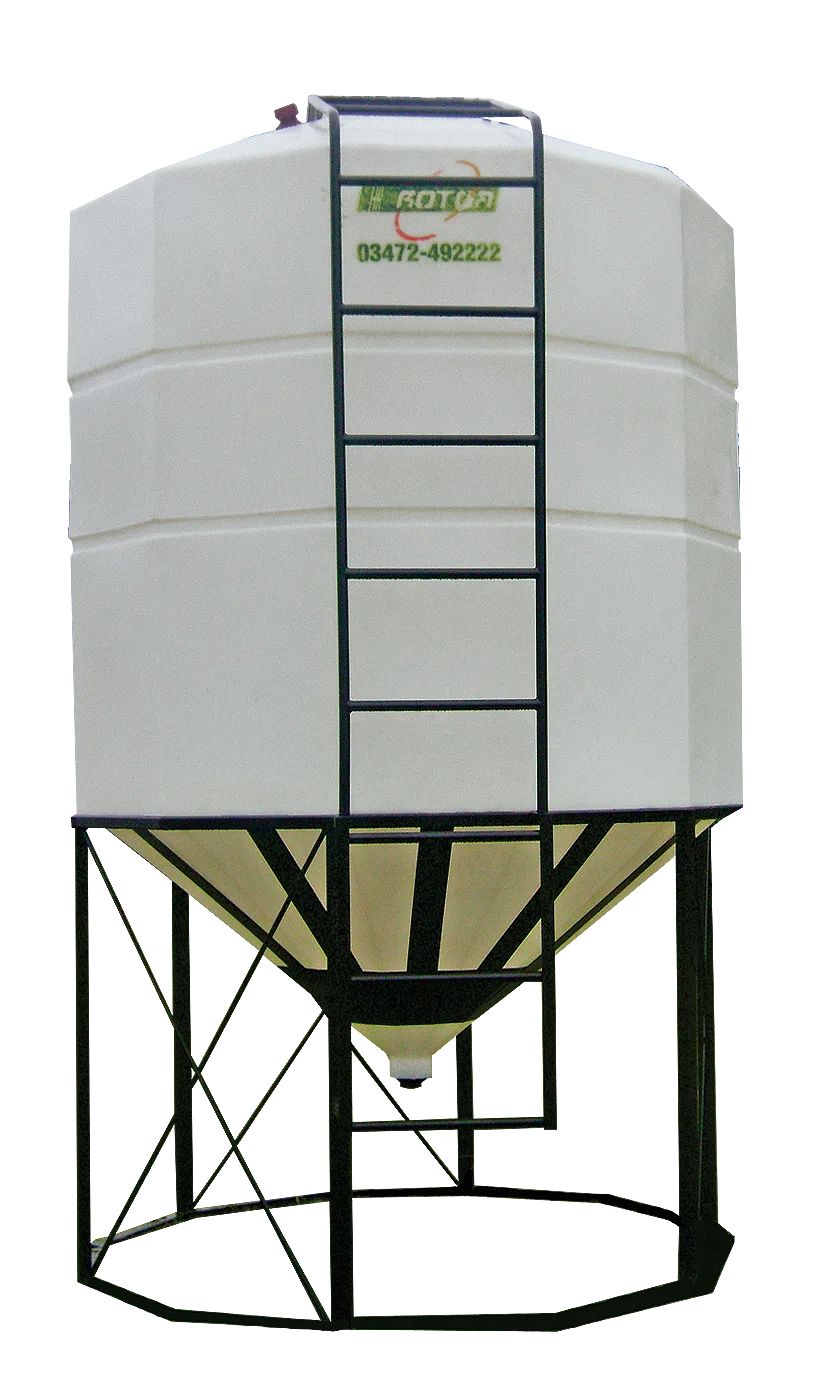 Silo de plástico fondo cónico 9400 lts. - Rotor Tanques