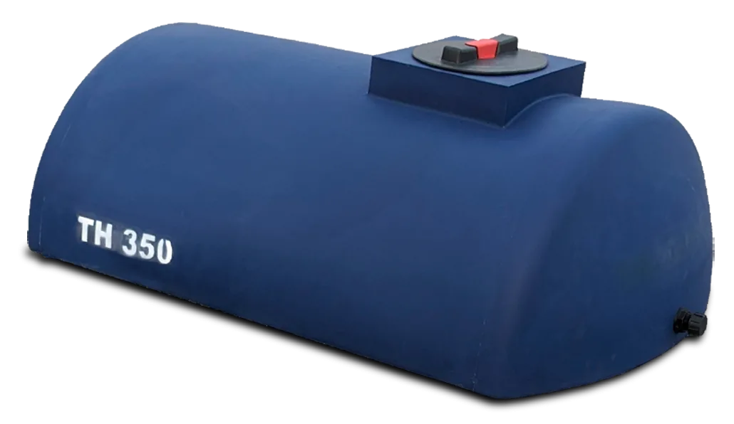 Tanque plastico horizontal media caña 350 litros - Rotor Tanques